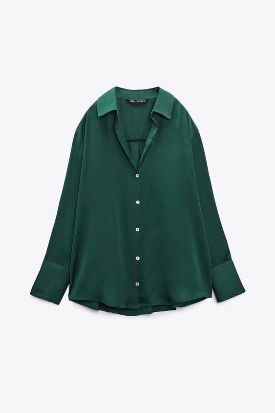 #489 Woman Zara Satin Shirt
